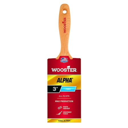 Wooster 3" Flat Sash Micro Tip Bristle, Paint Brush 4233
